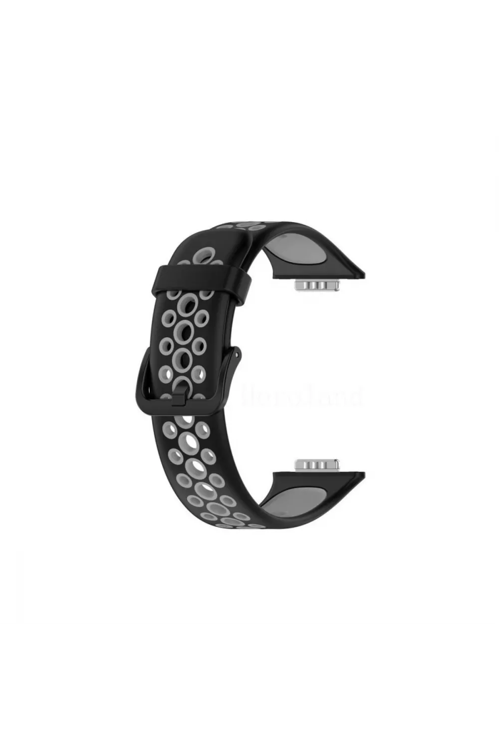 Huawei Watch Fit 2 Spor Delikli Kordon (saat Değildir) - Siyah-gri