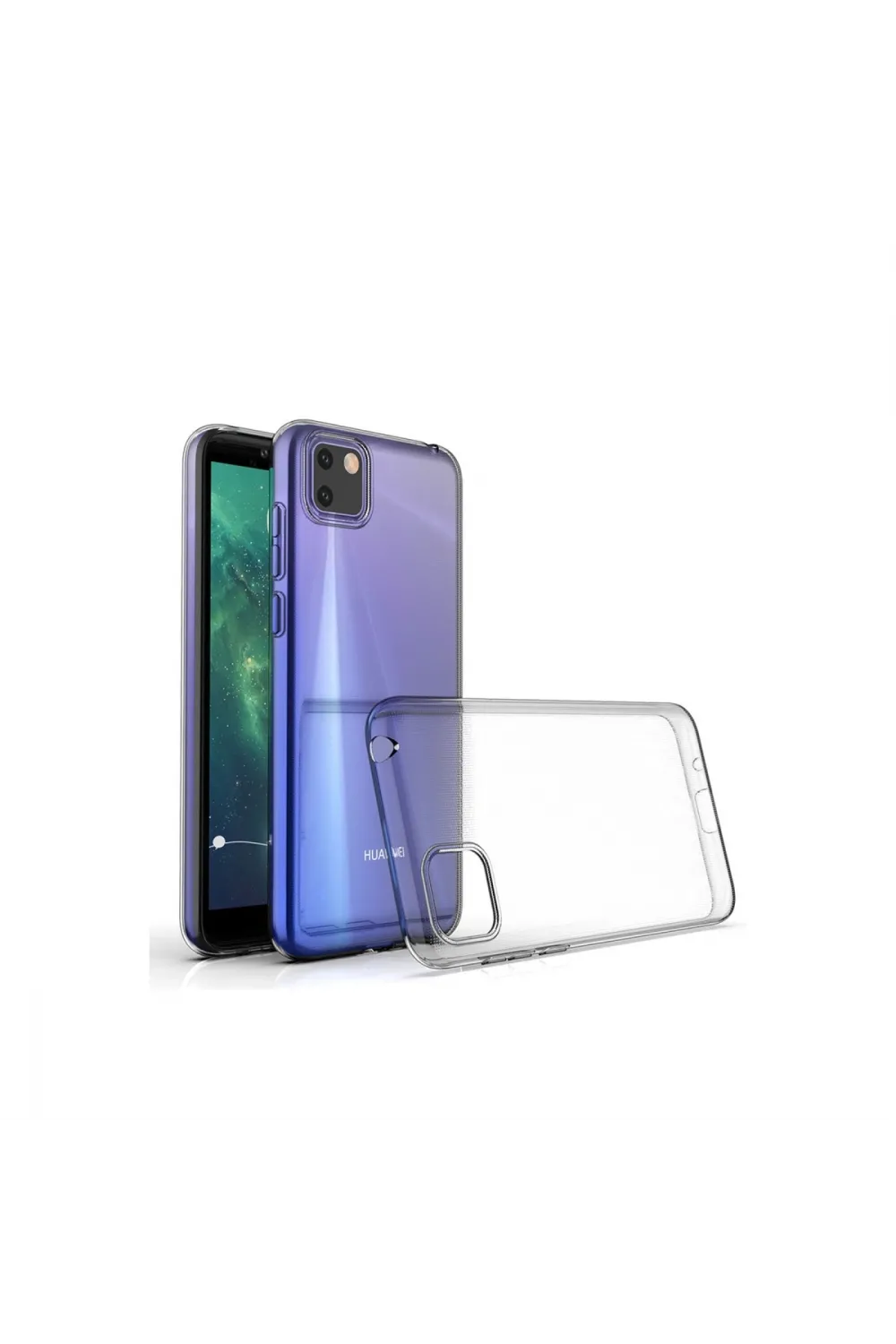 Huawei Y5p Kılıf Lüx Şeffaf Silikon - Şeffaf