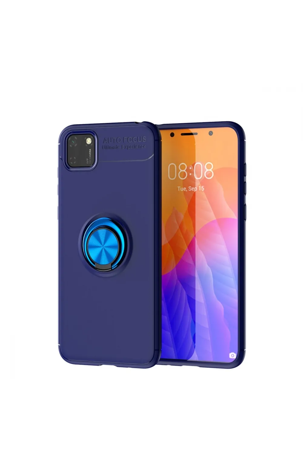 Huawei Y5p Kılıf Range Yüzüklü Silikon - Mavi