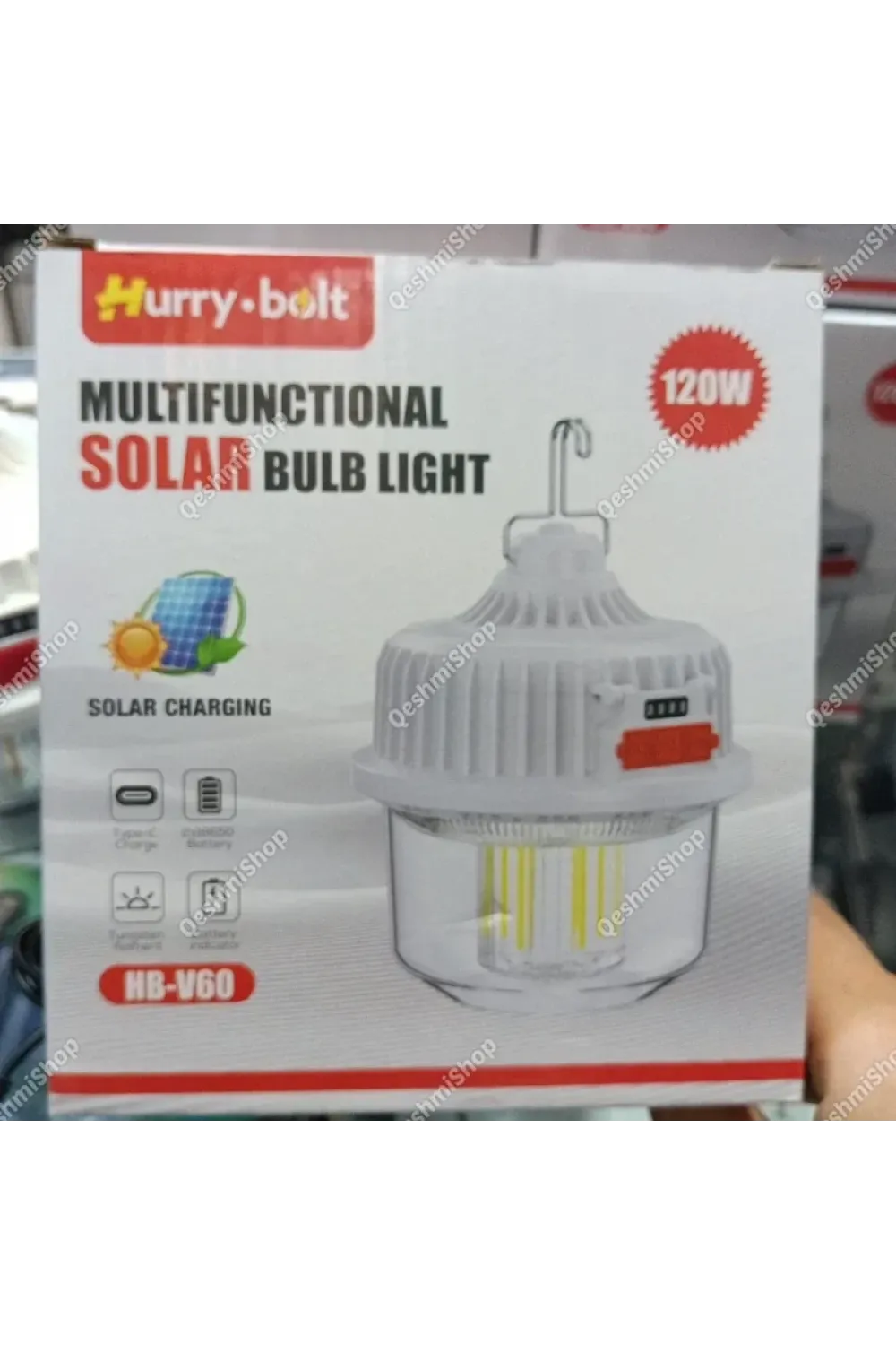 Hurry Bolt Çok Amaçlı Güneş Enerjili Lamba Model Hb-v60 120w