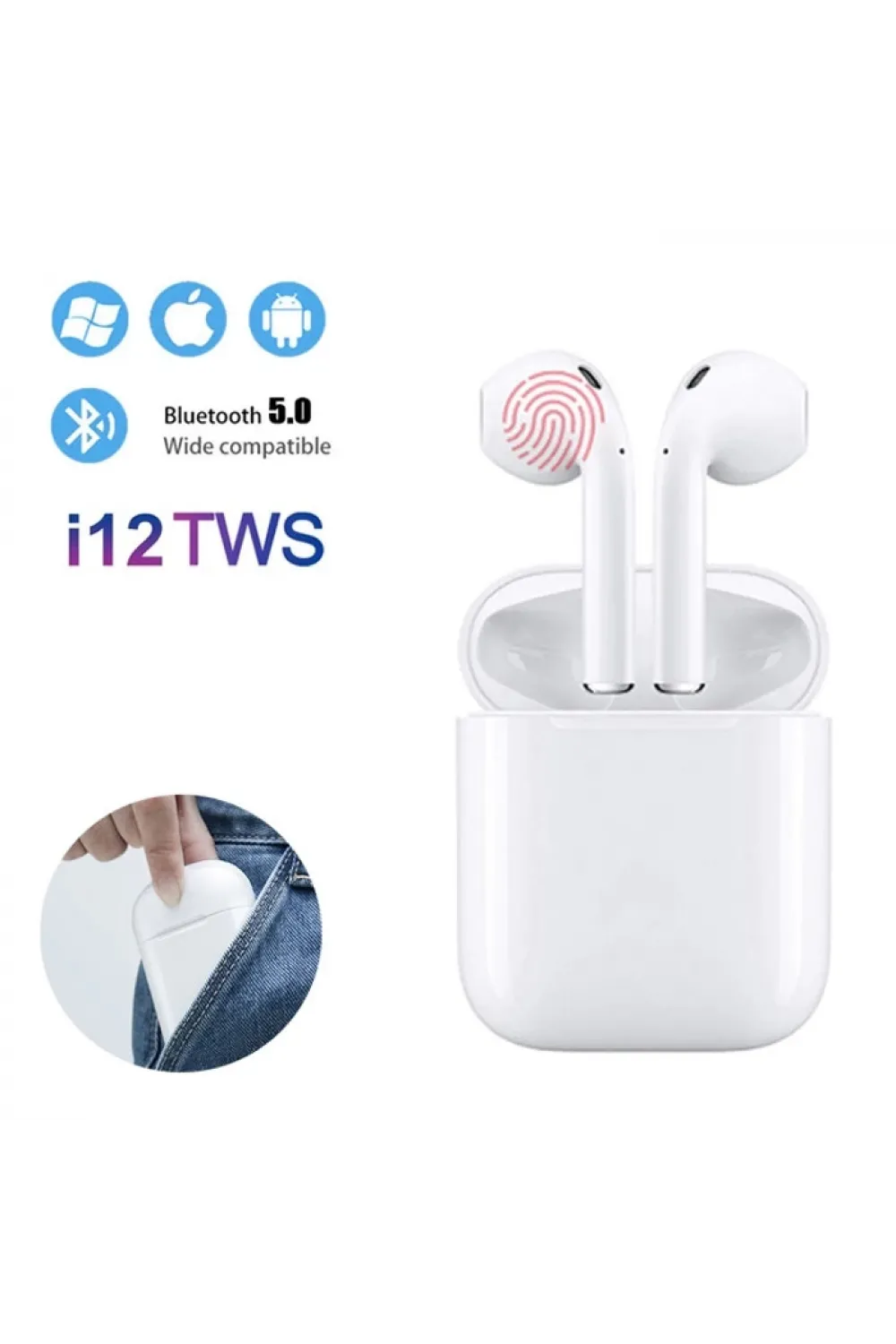İ12  Wireless Air Bluetooth Kablosuz Kulaklık