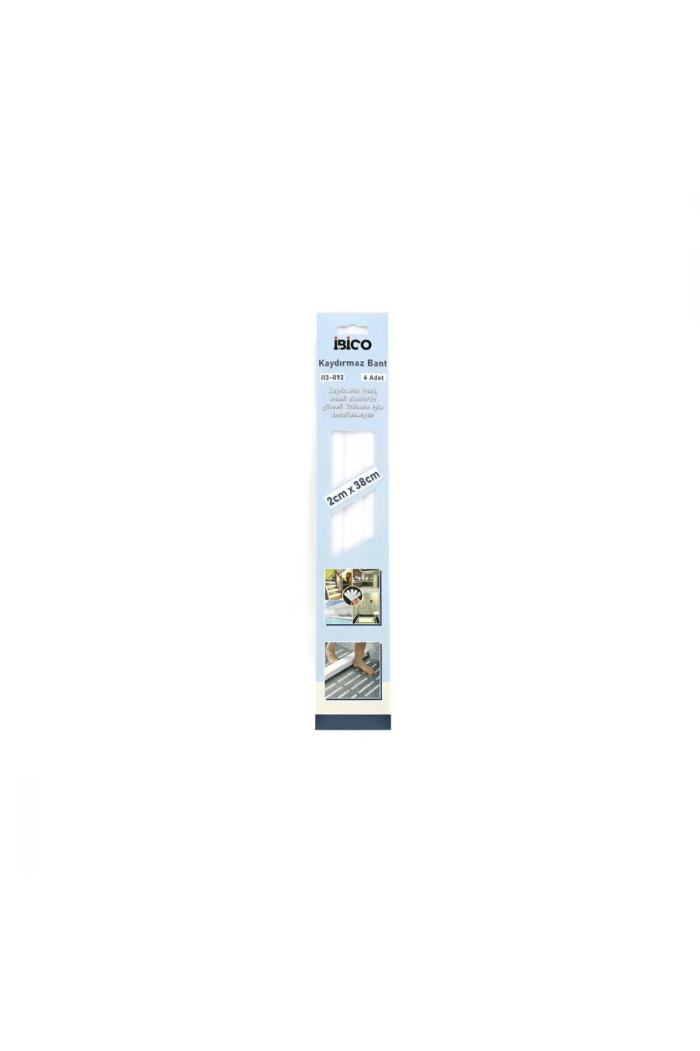 İbico İ13-092 ( 6pcs ) ( 2cmx38cm ) Kaydırmaz Bant ( Nemli Alanlarda )*12x20