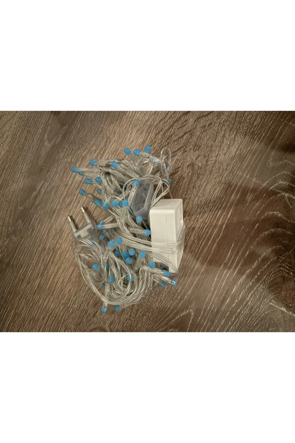 10 M 100 Led Damla Uçlu Mavi Işık Şeffaf Kablo MZ-17-6