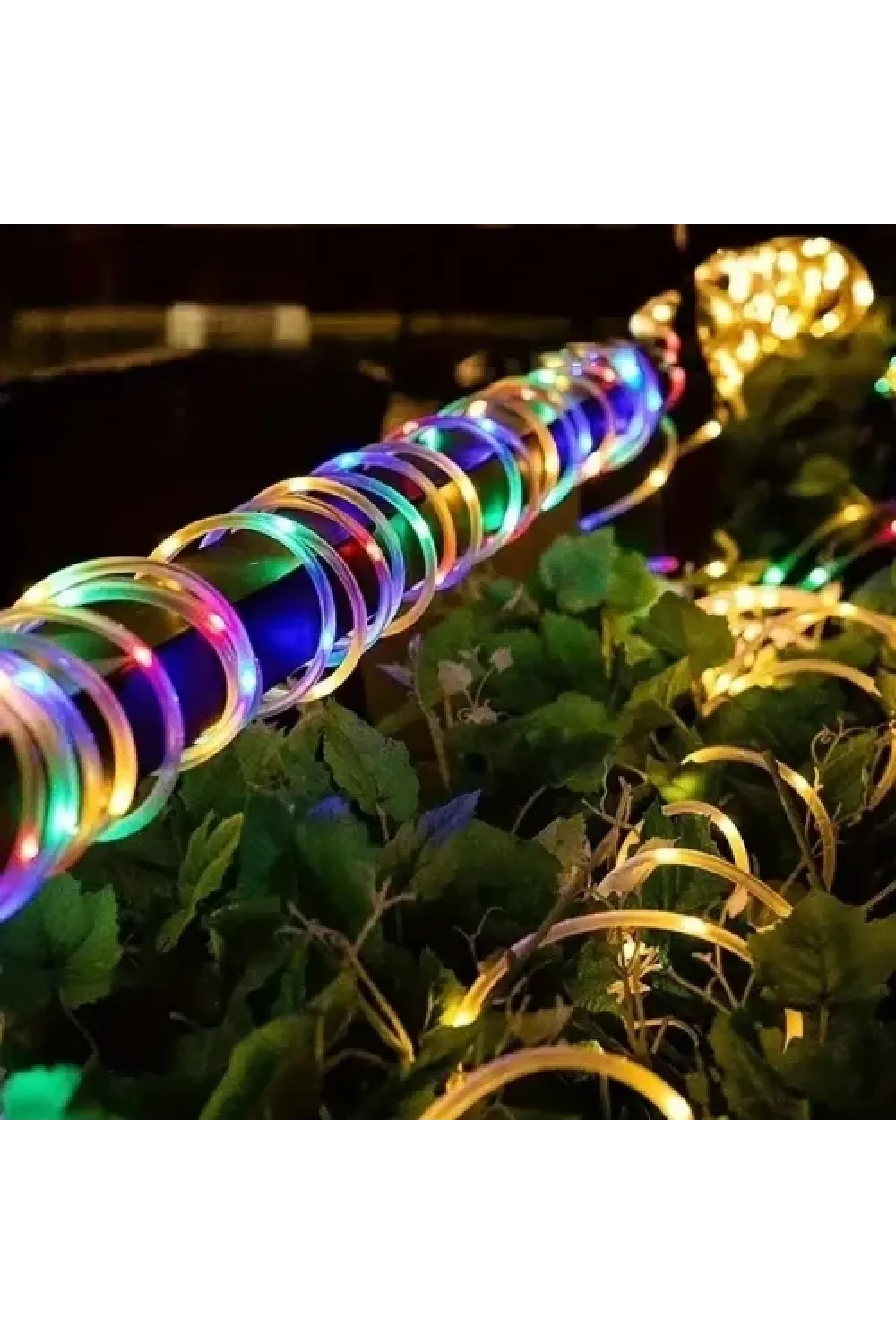 10 Metre 100 LED Solar RGB Işık Şeffaf Kablolu