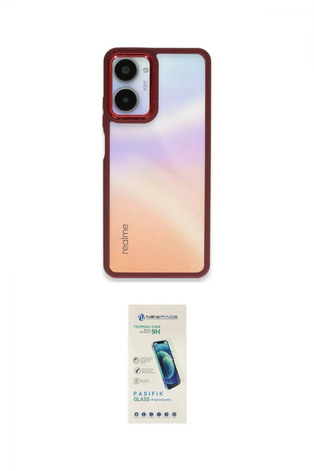 ieg™ 10 Pro 5G Kılıf Eksen Doku Prime - Şeffaf Pasifik Cam Ekran Koruyucu