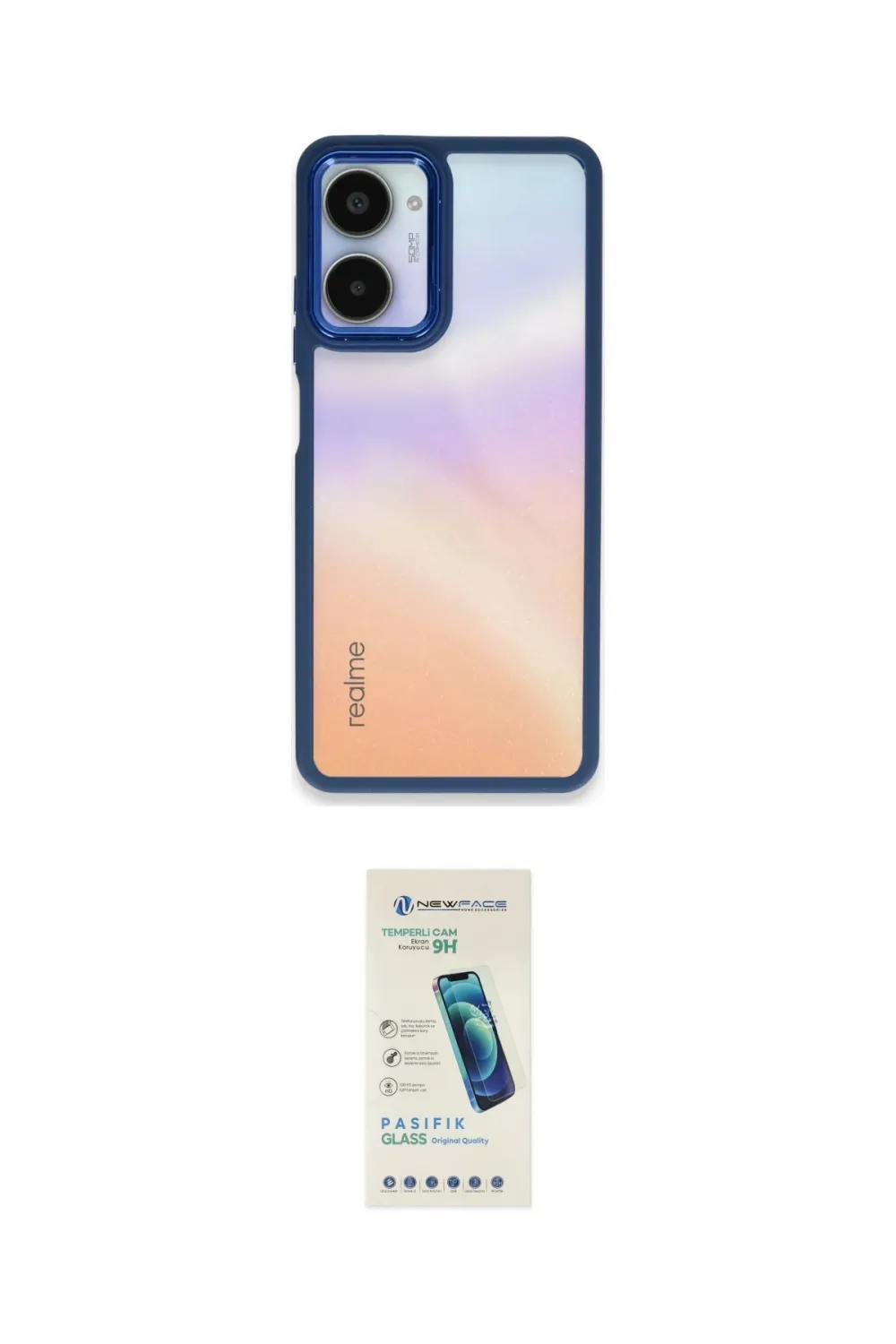 ieg™ 10 Pro 5G Kılıf Eksen Doku Prime - Şeffaf Pasifik Cam Ekran Koruyucu