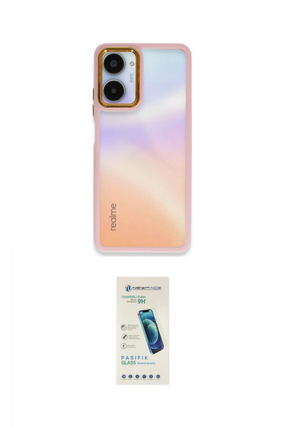 ieg™ 10 Pro 5G Kılıf Eksen Doku Prime - Şeffaf Pasifik Cam Ekran Koruyucu