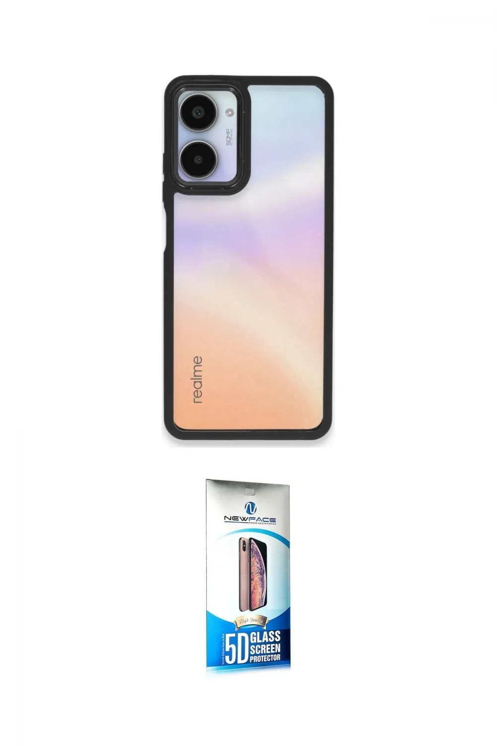 ieg™ 10 Pro 5G Kılıf Eksen Doku Prime - Siyah 5D Eko Cam Ekran Koruyucu