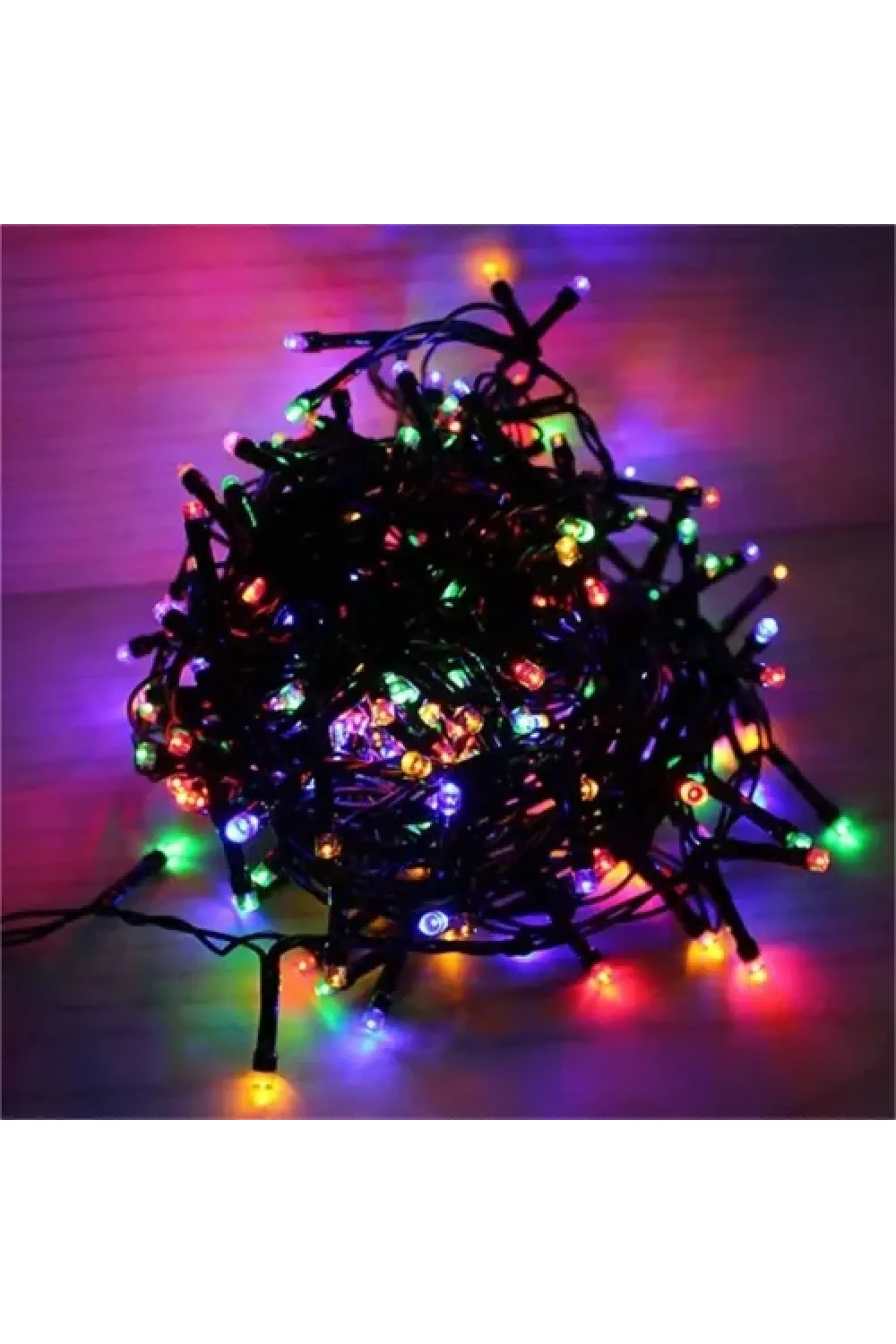 10m 100 LED Damla Uçlu RGB Işık Siyah Kablo