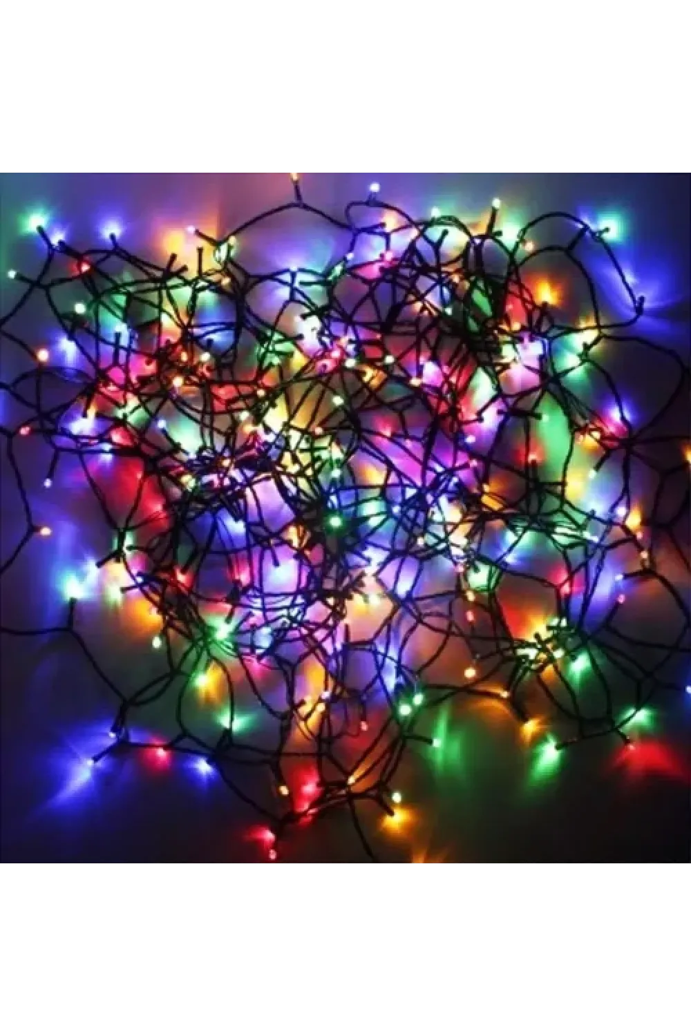 10m 100 LED Damla Uçlu RGB Işık Siyah Kablo