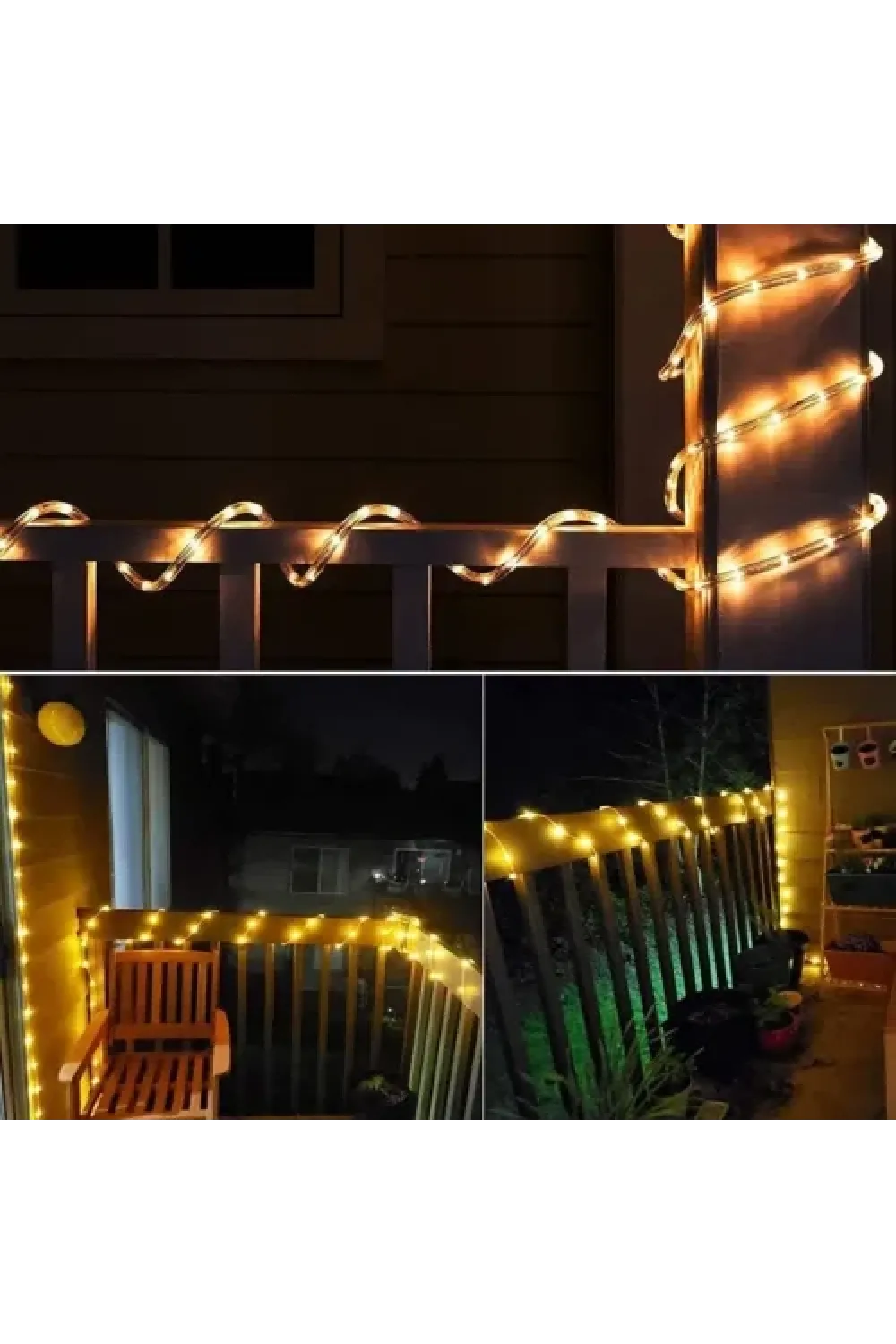 10m 100 LED Solar Led Işık Gün Işığı Şeffaf Kablolu