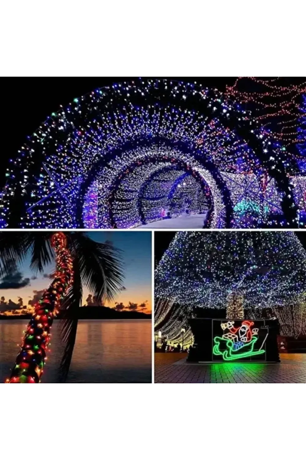 11m 100 LED Solar RGB Işık