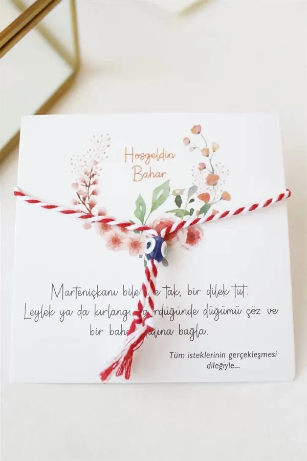 IEG - 12li Paket Marteniçka İp Bileklik - Kırmızı
