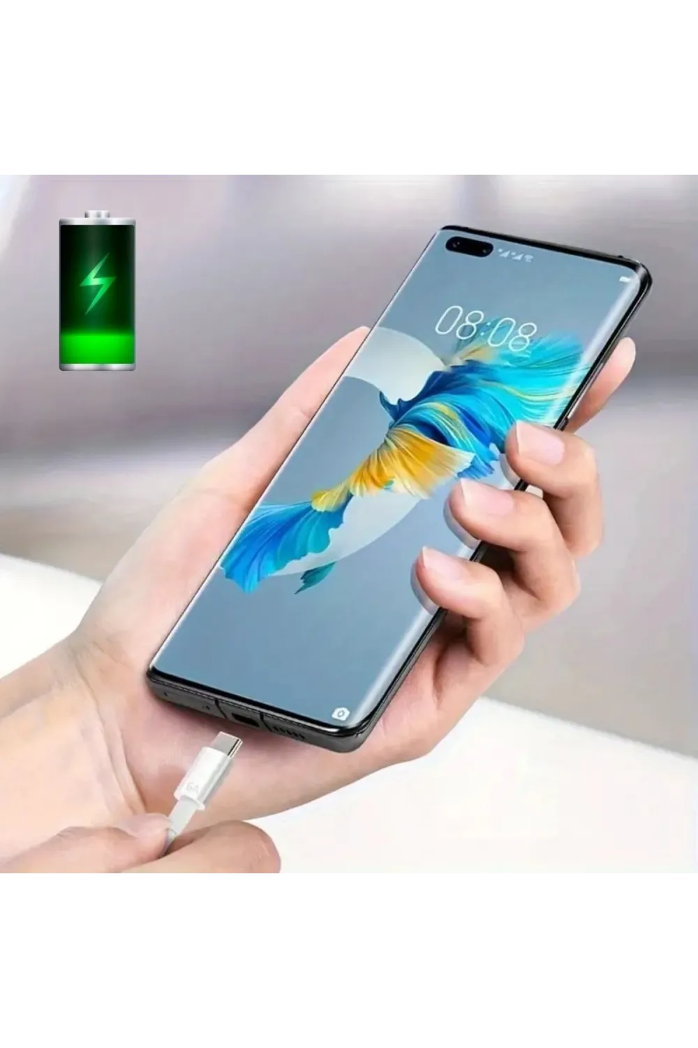120W USB Hızlı Type C Uçlu Kablolu Şarj Aleti