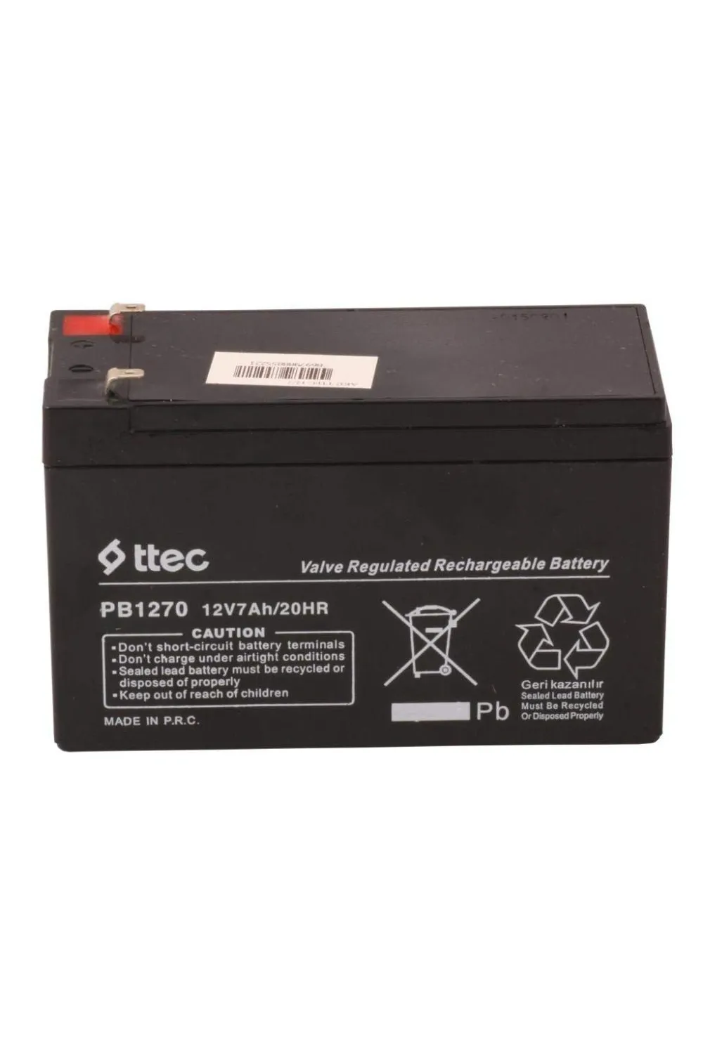 TTEC 12V 7 AH Kuru Bakımsız Akü