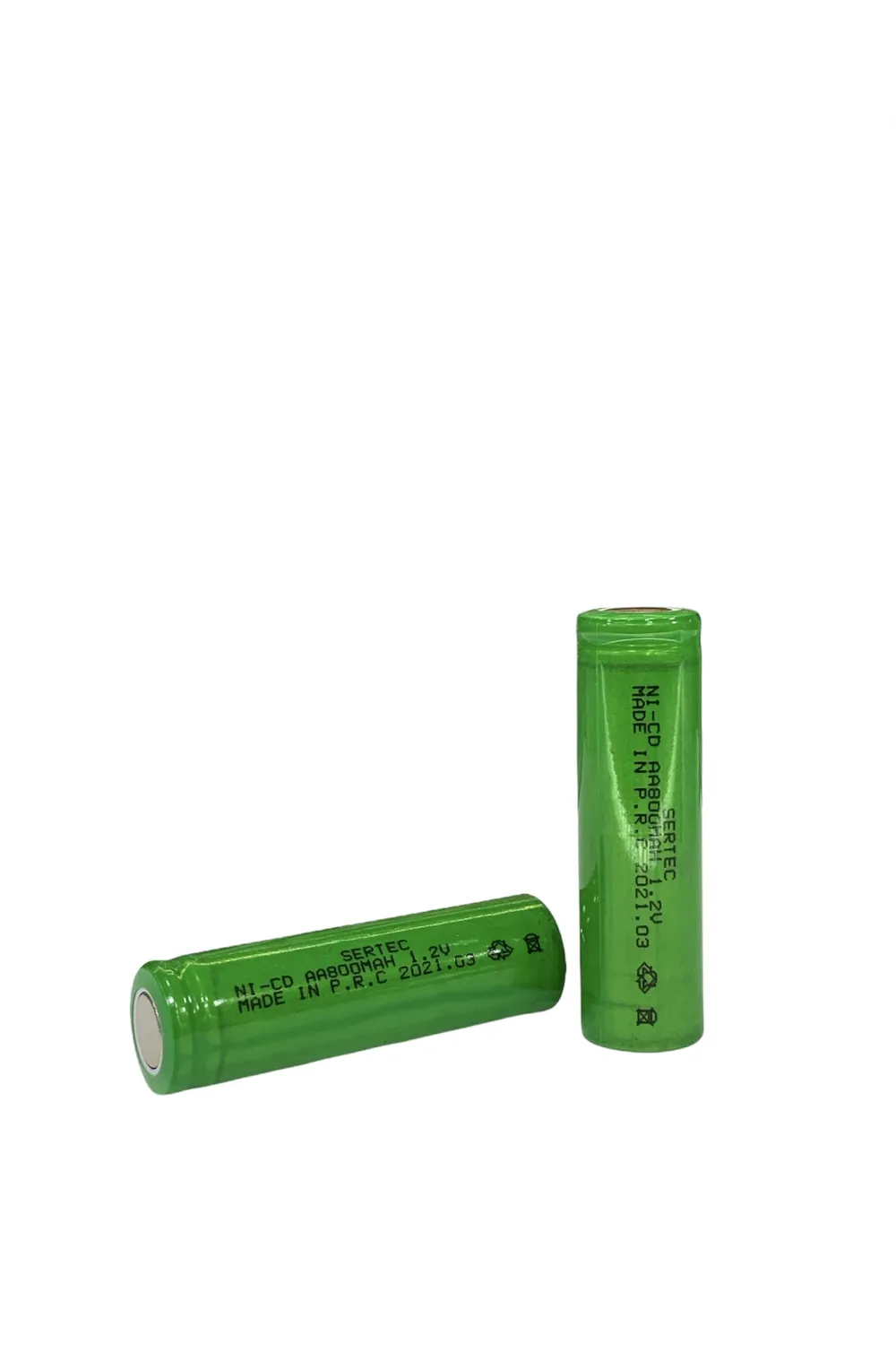1.2V 800 Mah - AA - Ni-Cd Şarjlı Pil - (Başsız / Flat Head)