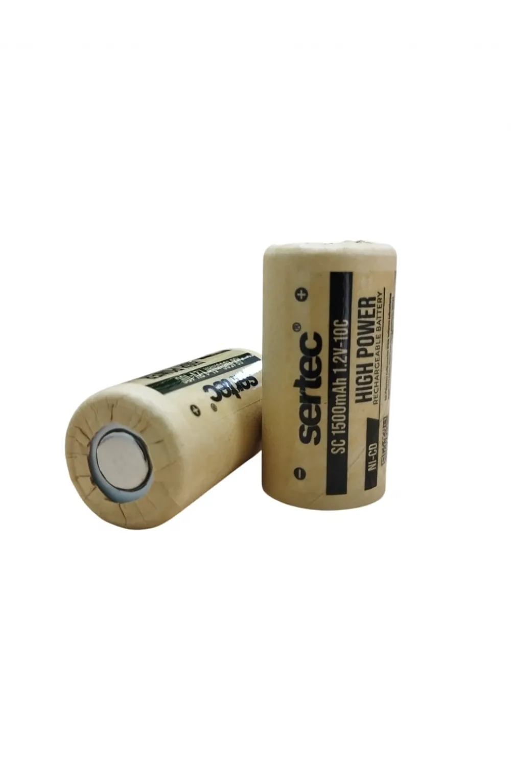 1.2V Ni-Cd SC 1500 Mah Kağıt Şarjlı Pil 10C (Başsız/Flat Head)