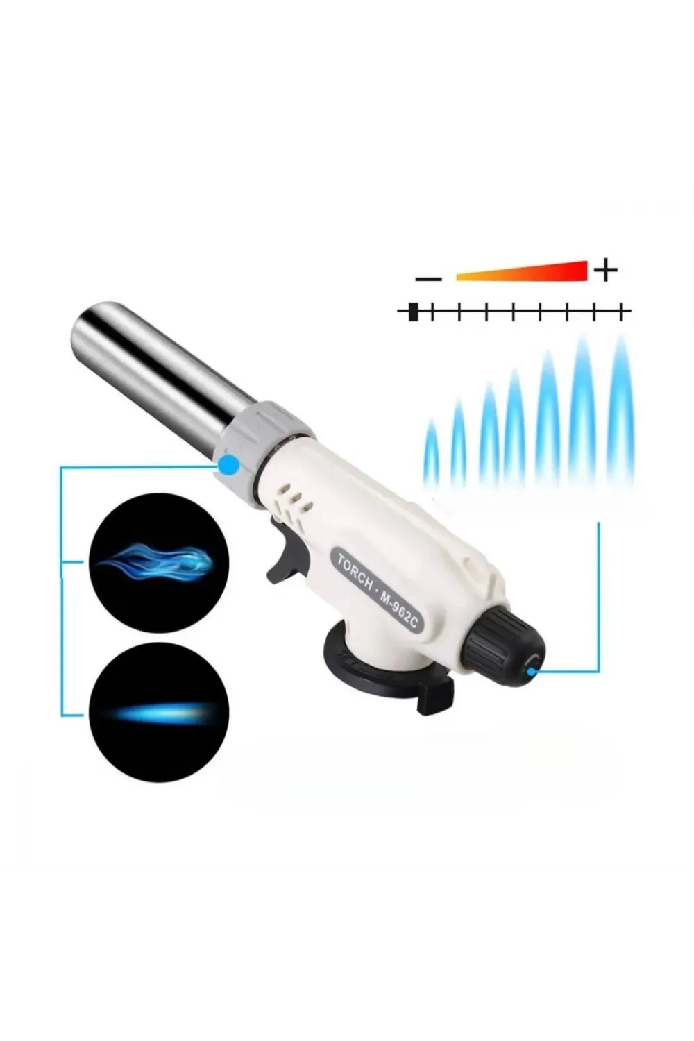 ieg™   1300°C Çok Amaçlı Gaz Torch Çakmak - Mutfak, Mangal, Lehimleme Pürmüz Alev Tabancası
