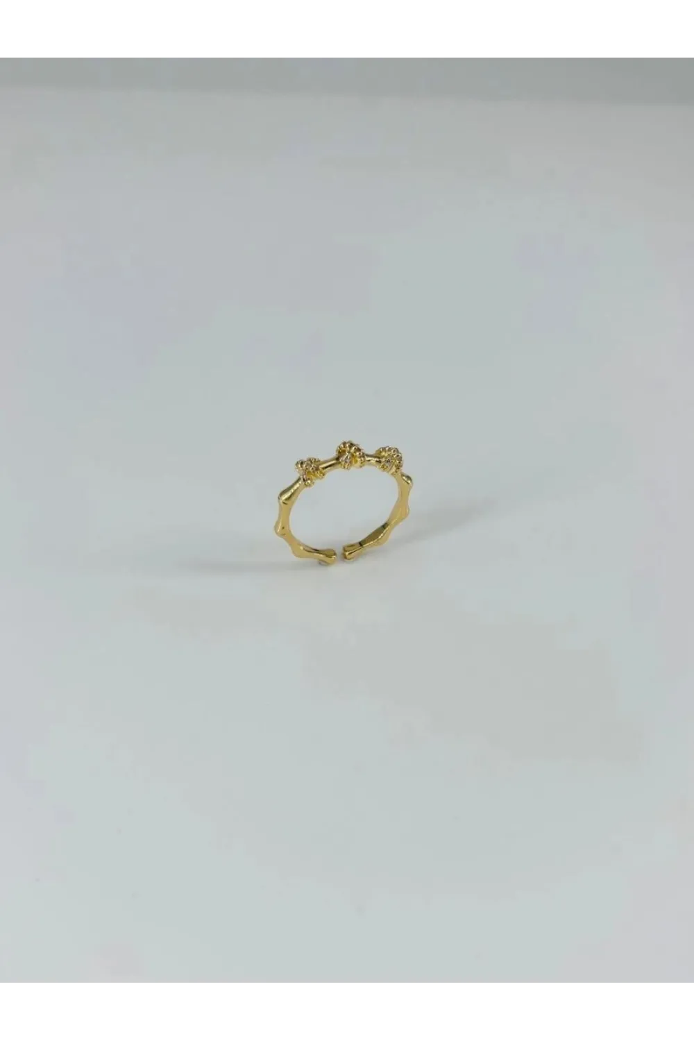 IEG - 14 K Gold Kaplama Zirkon Taşlı Yüzük