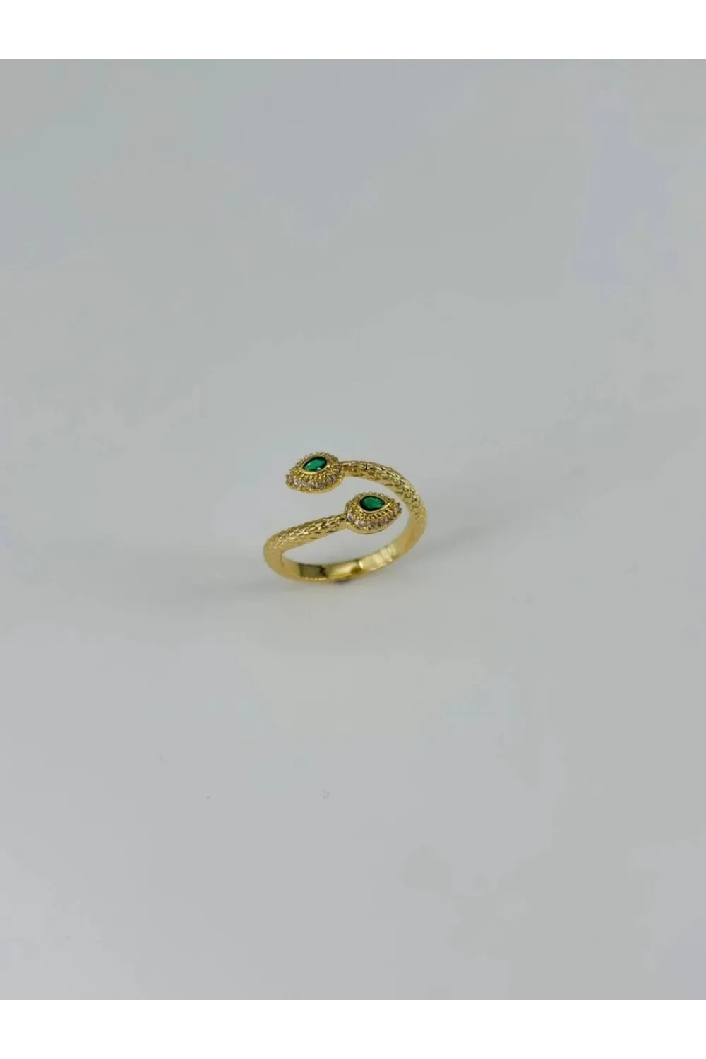 IEG - 14 K Gold Kaplama Zirkon Taşlı Yüzük