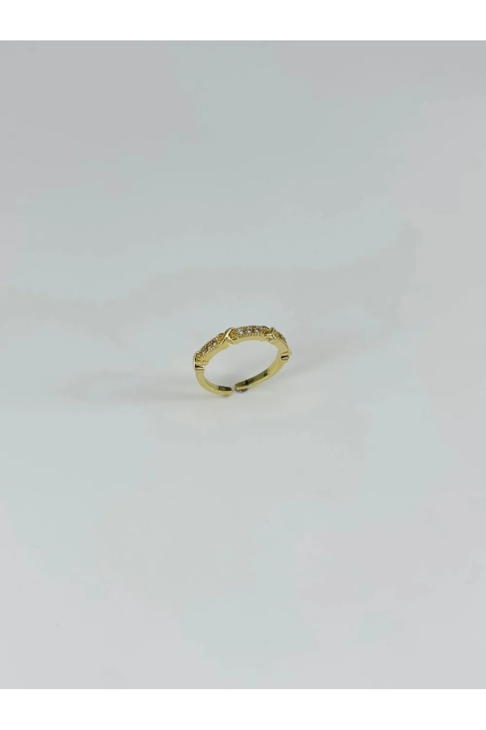 IEG - 14 K Gold Kaplama Zirkon Taşlı Yüzük