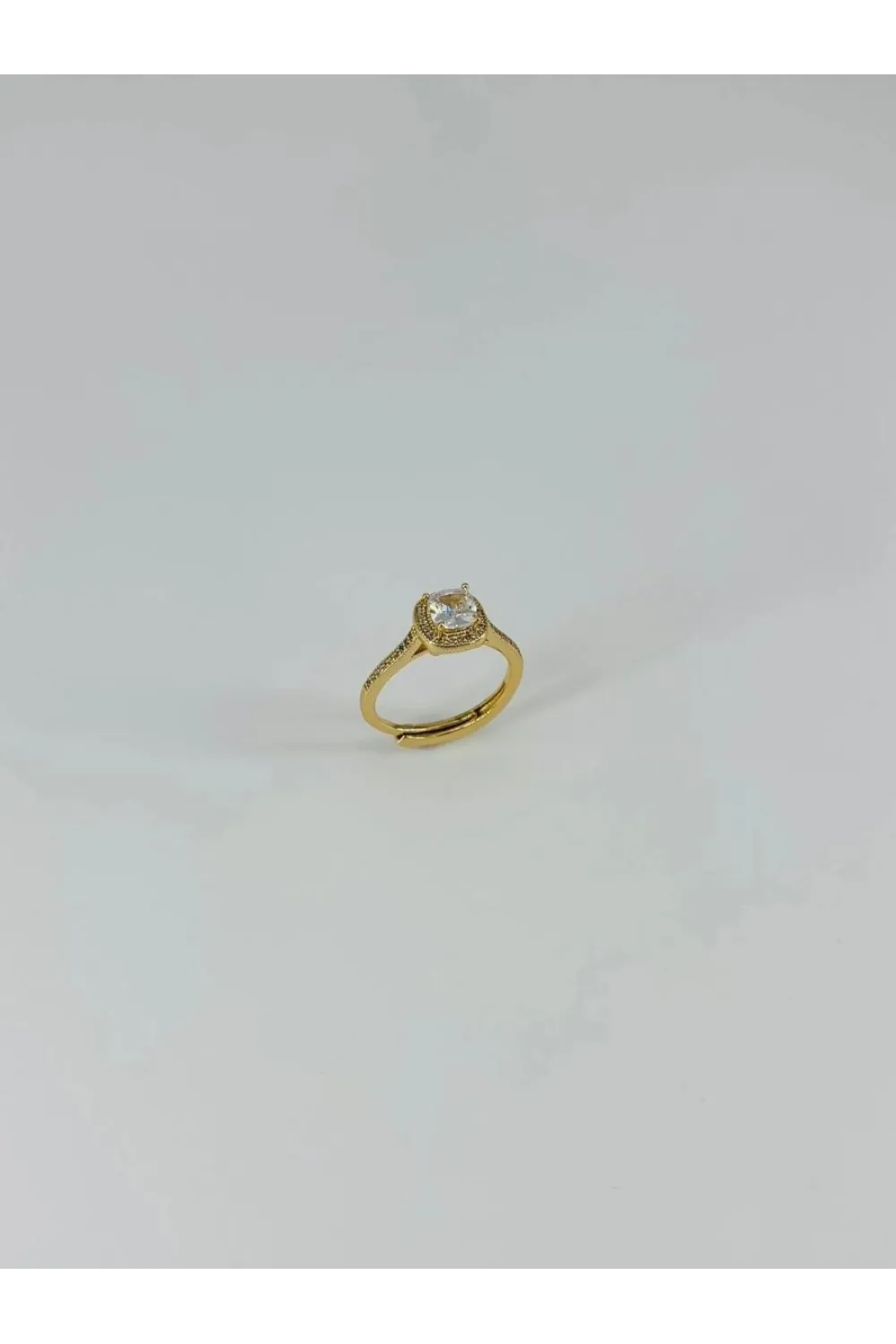 IEG - 14 K Gold Kaplama Zirkon Taşlı Yüzük