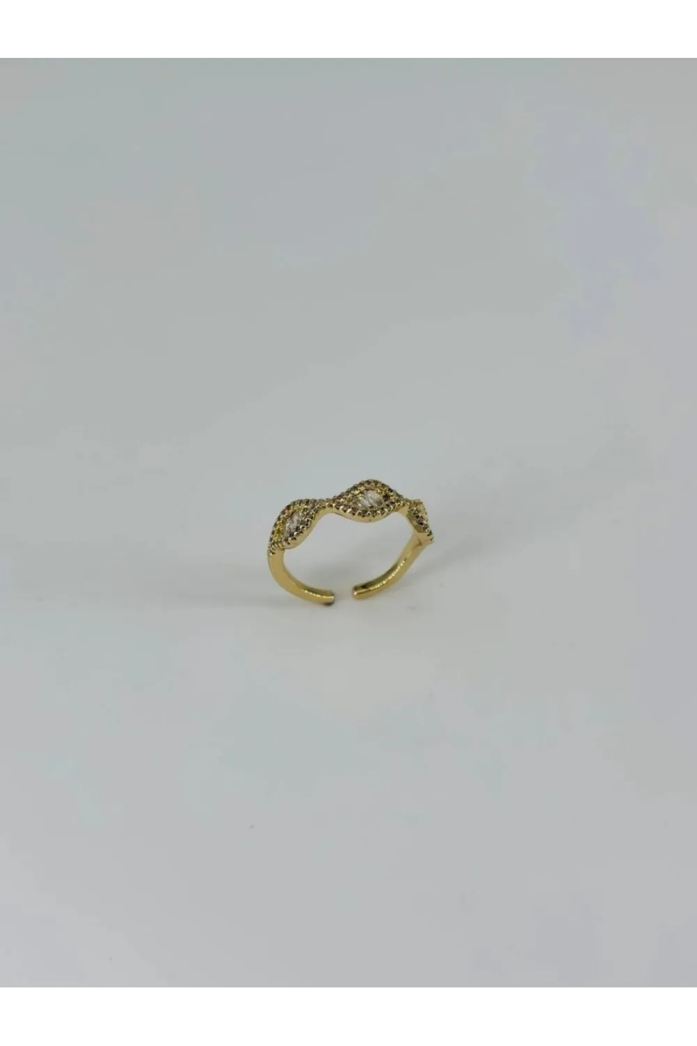 IEG - 14 K Gold Kaplama Zirkon Taşlı Yüzük