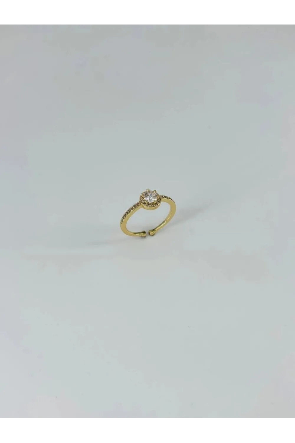IEG - 14 K Gold Kaplama Zirkon Taşlı Yüzük