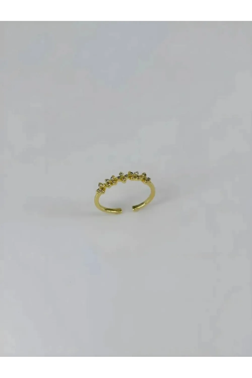 IEG - 14 K Gold Kaplama Zirkon Taşlı Yüzük