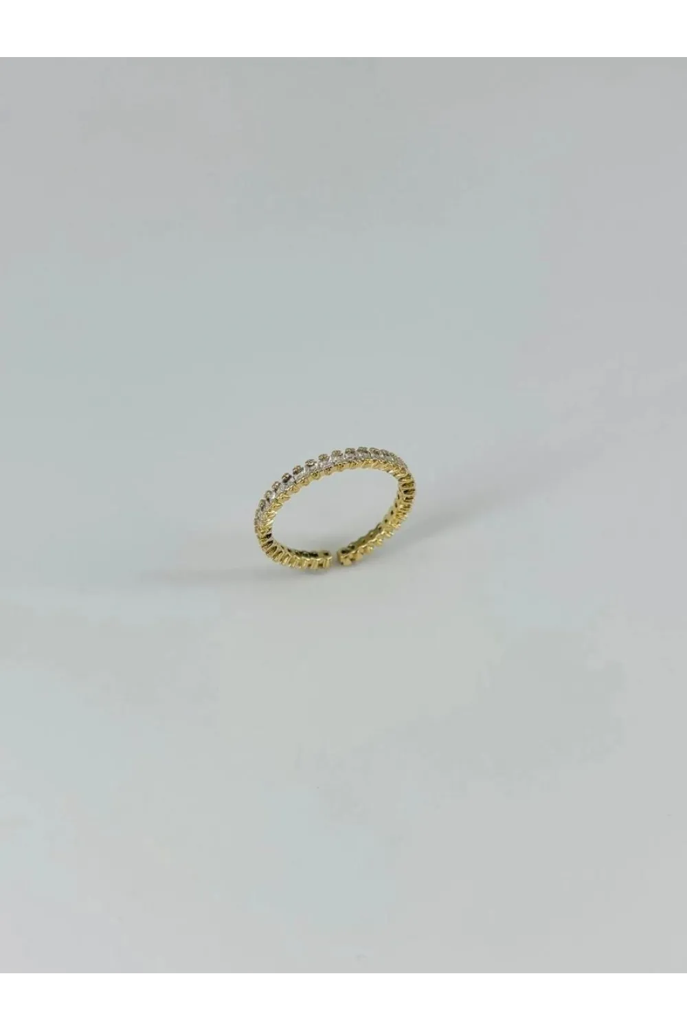 IEG - 14 K Gold Kaplama Zirkon Taşlı Yüzük