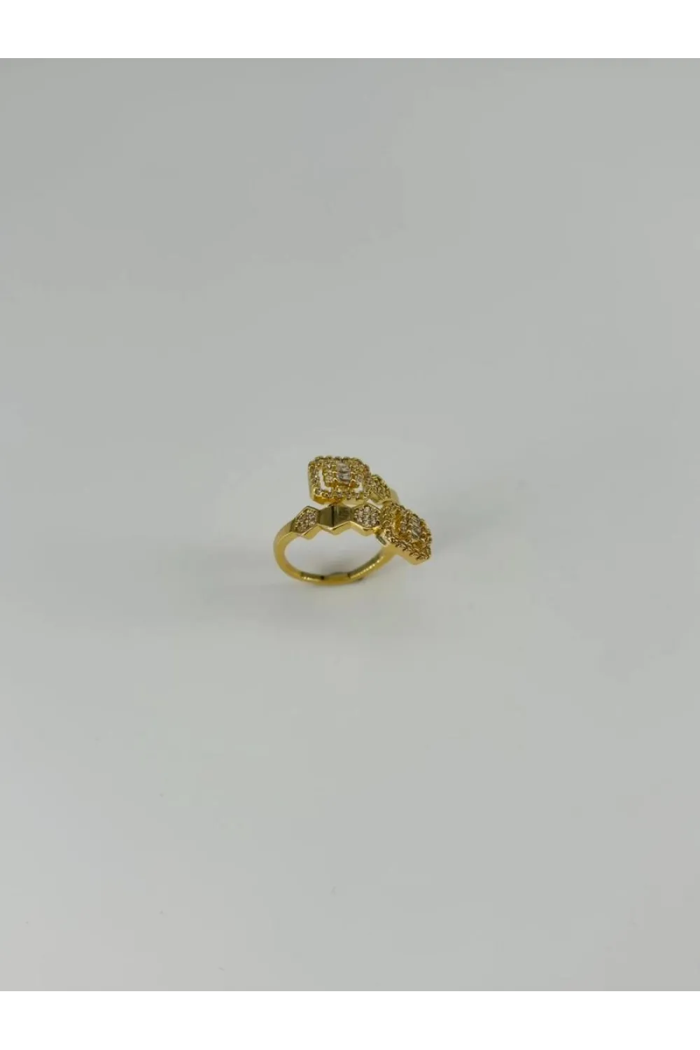 IEG - 14 K Gold Kaplama Zirkon Taşlı Yüzük