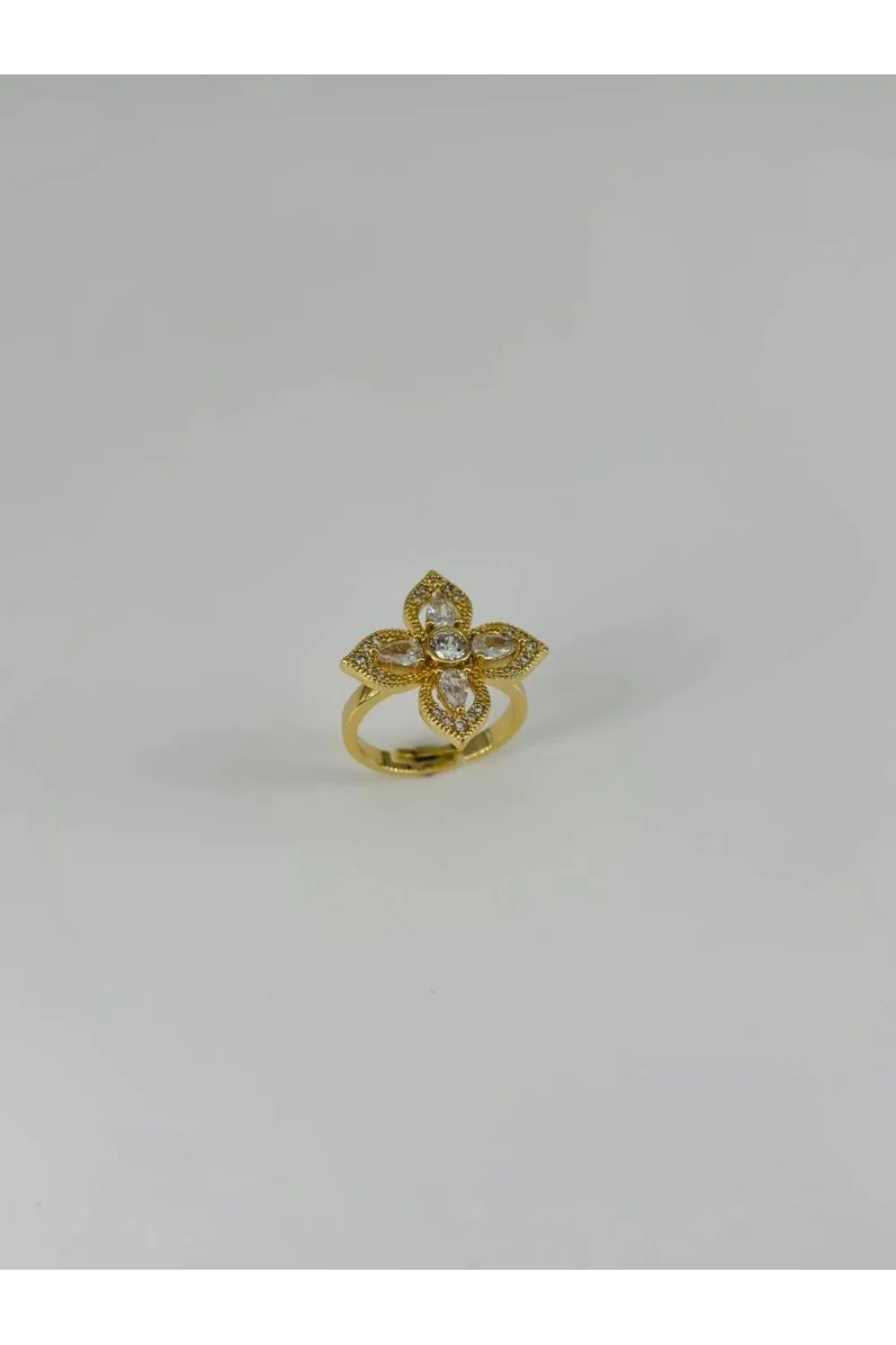 IEG - 14 K Gold Kaplama Zirkon Taşlı Yüzük