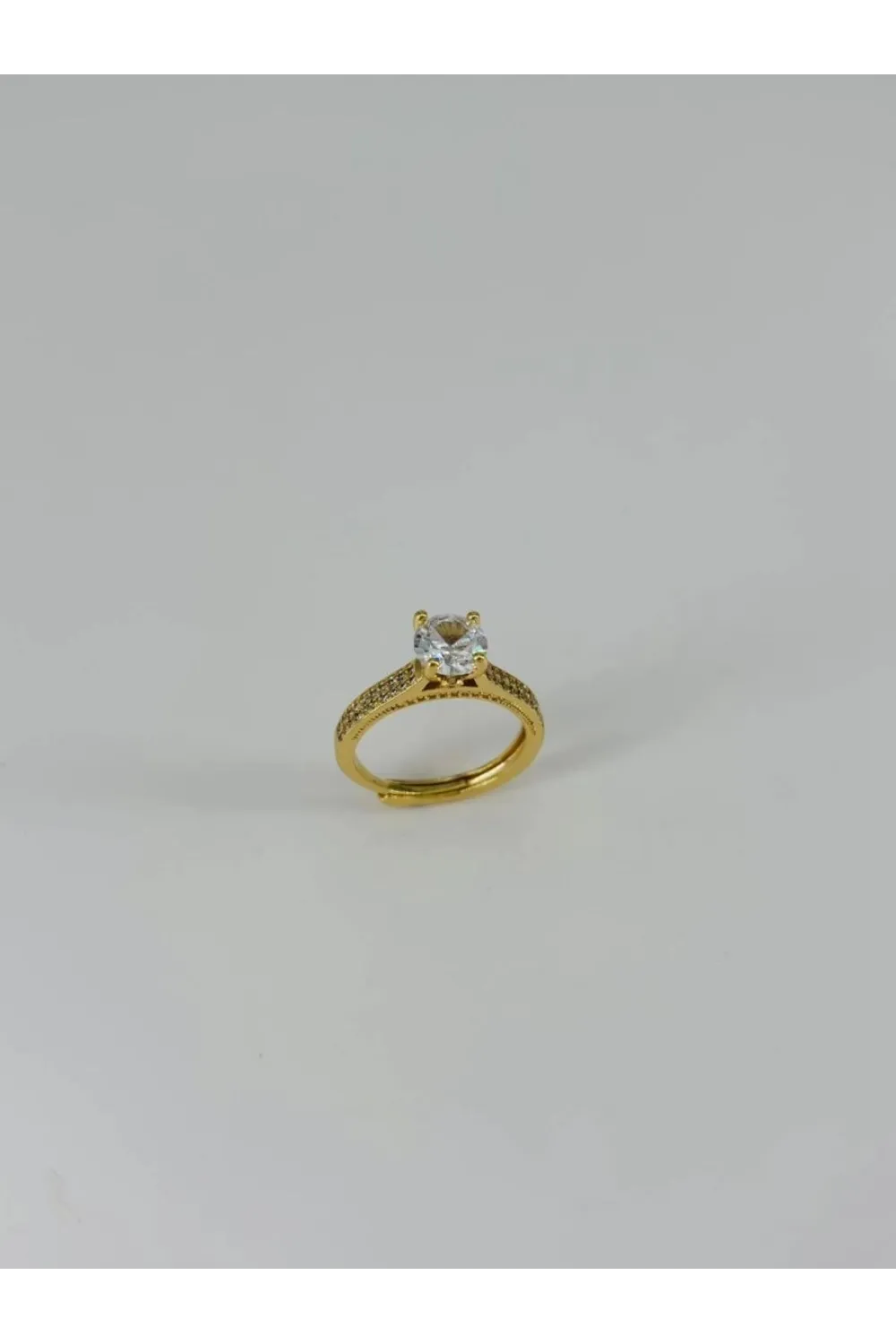 IEG - 14 K Gold Kaplama Zirkon Taşlı Yüzük