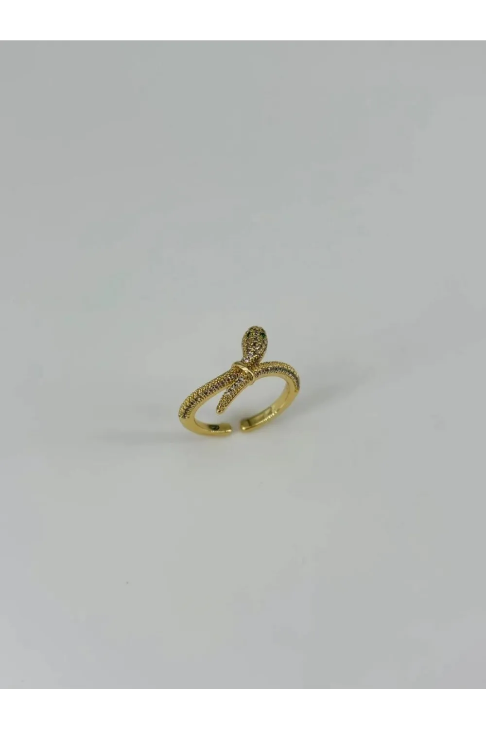 IEG - 14 K Gold Kaplama Zirkon Taşlı Yüzük