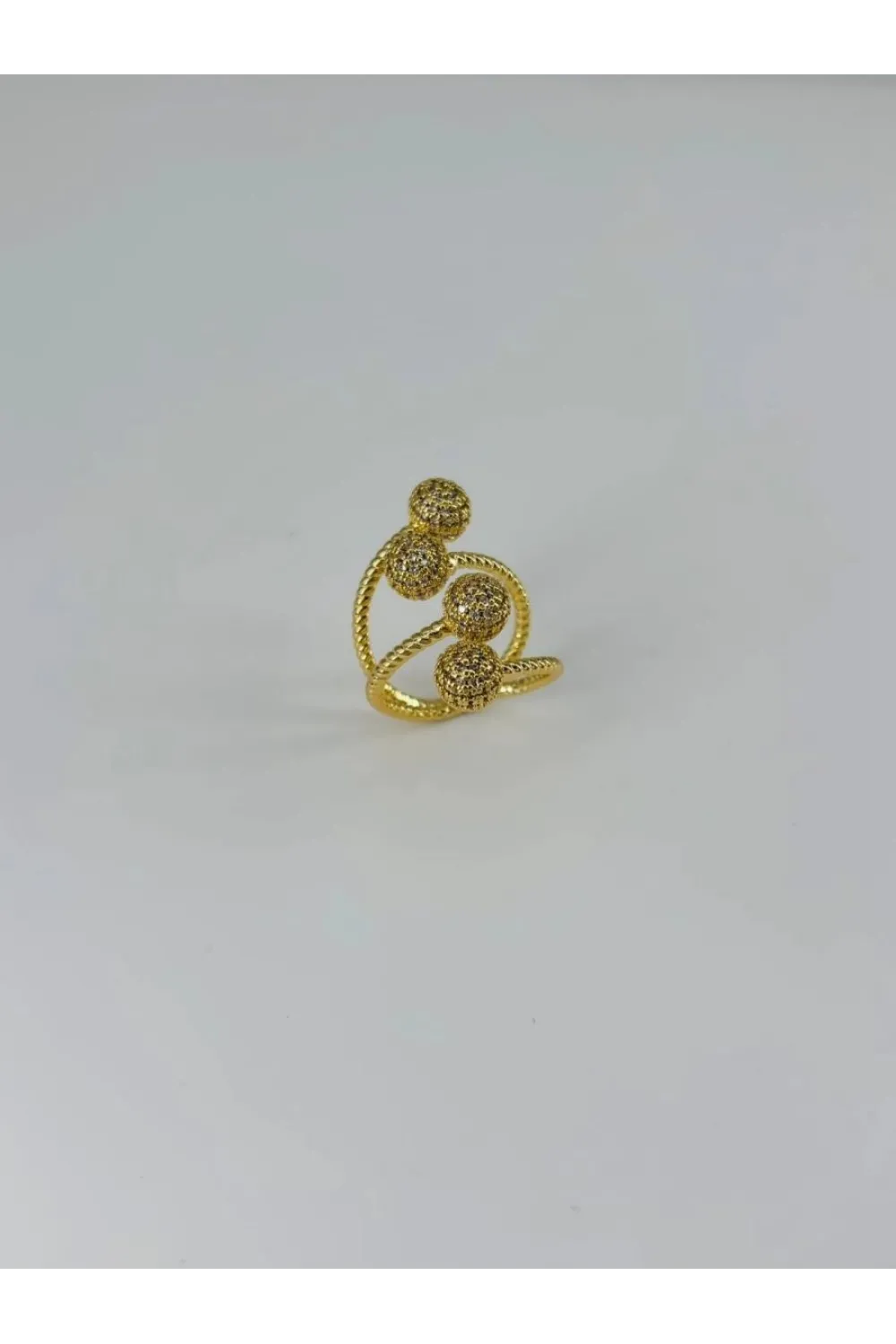 IEG - 14 K Gold Kaplama Zirkon Taşlı Yüzük