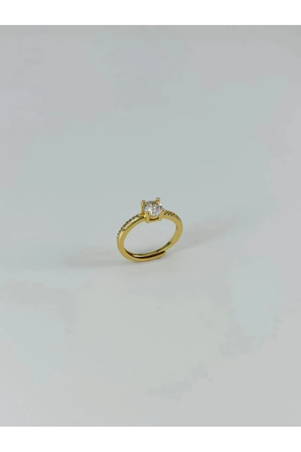 IEG - 14 K Gold Kaplama Zirkon Taşlı Yüzük