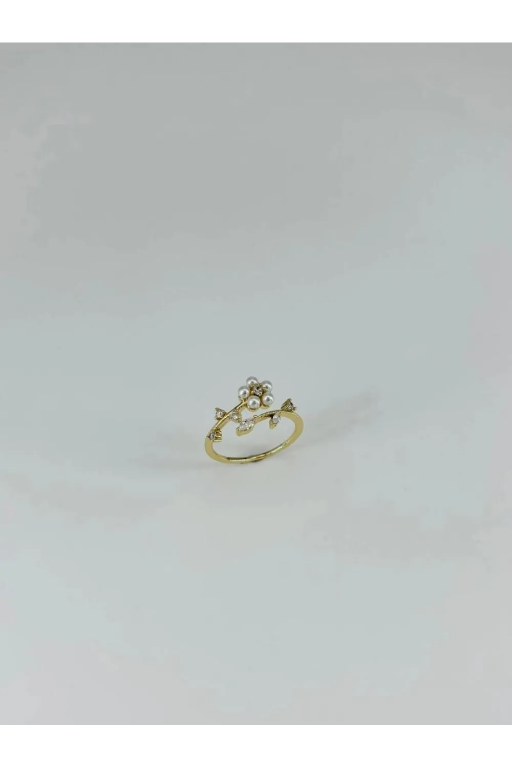 IEG - 14 K Gold Kaplama Zirkon Taşlı Yüzük
