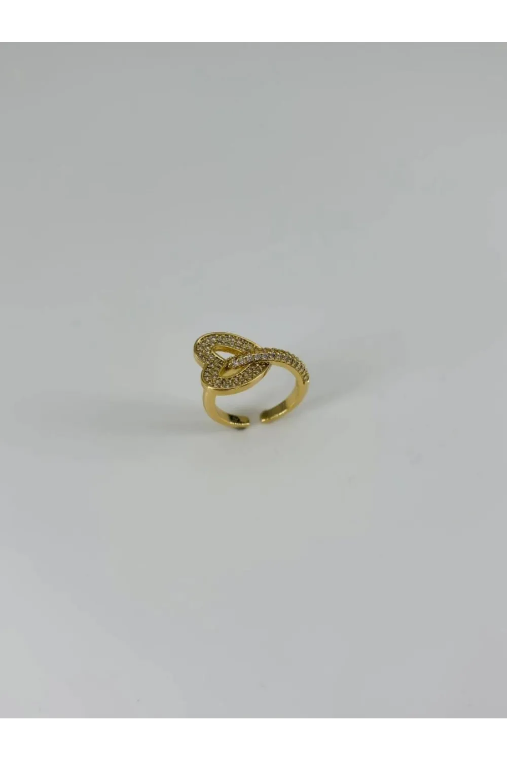 IEG - 14 K Gold Kaplama Zirkon Taşlı Yüzük