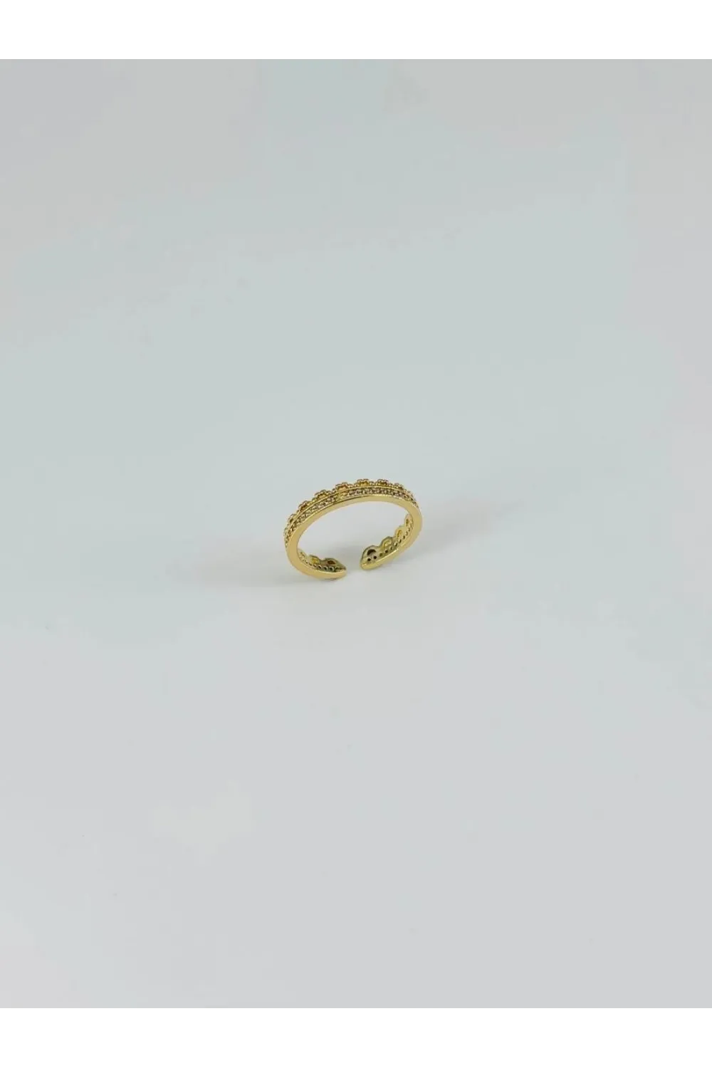 IEG - 14 K Gold Kaplama Zirkon Taşlı Yüzük