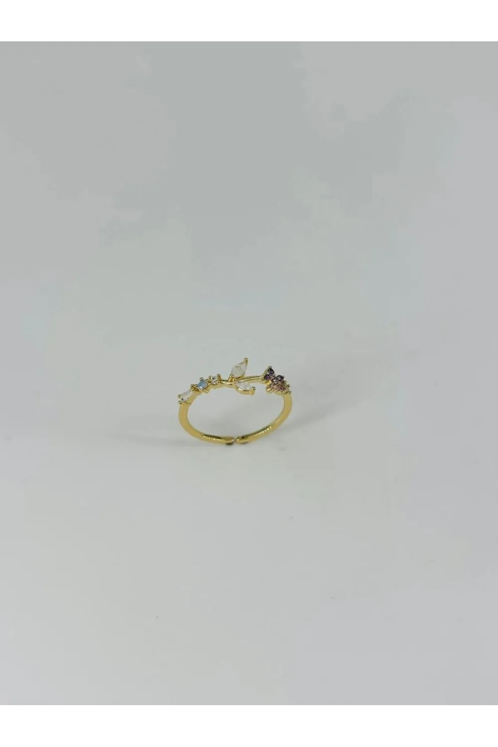 IEG - 14 K Gold Kaplama Zirkon Taşlı Yüzük