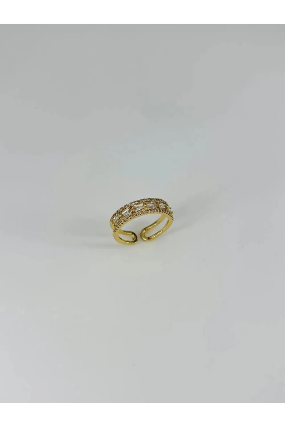 IEG - 14 K Gold Kaplama Zirkon Taşlı Yüzük