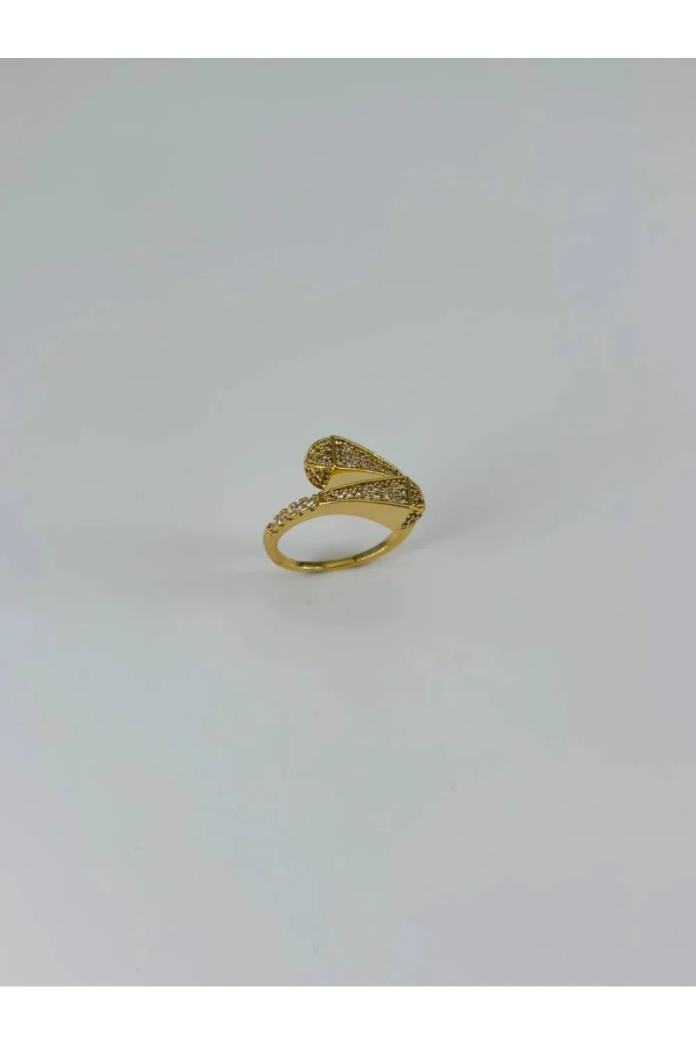 IEG - 14 K Gold Kaplama Zirkon Taşlı Yüzük