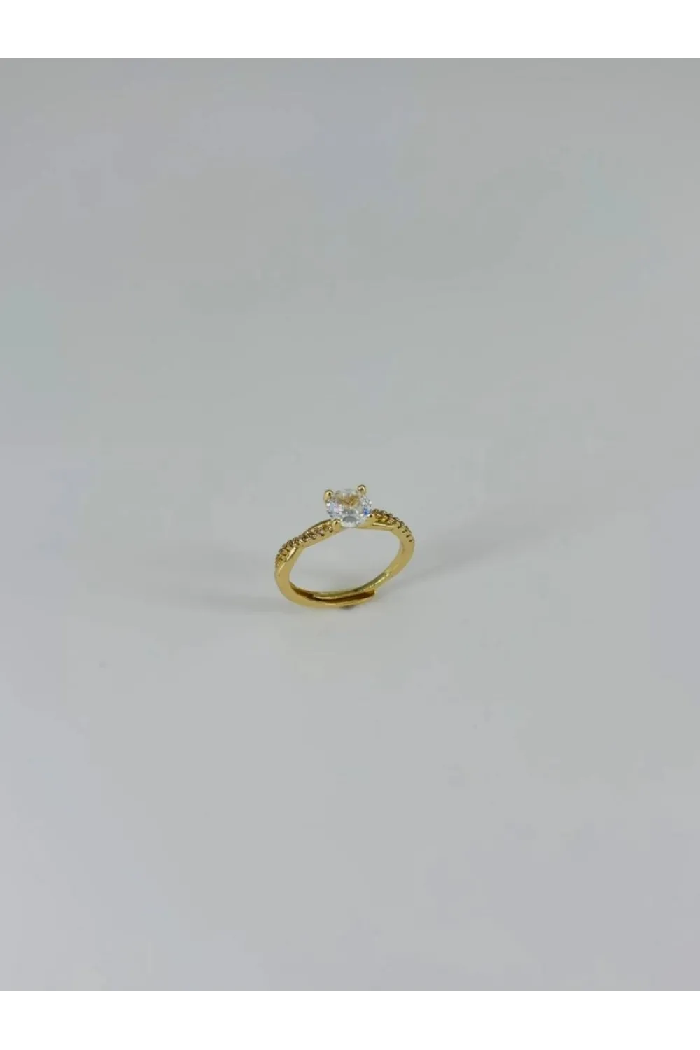 IEG - 14 K Gold Kaplama Zirkon Taşlı Yüzük