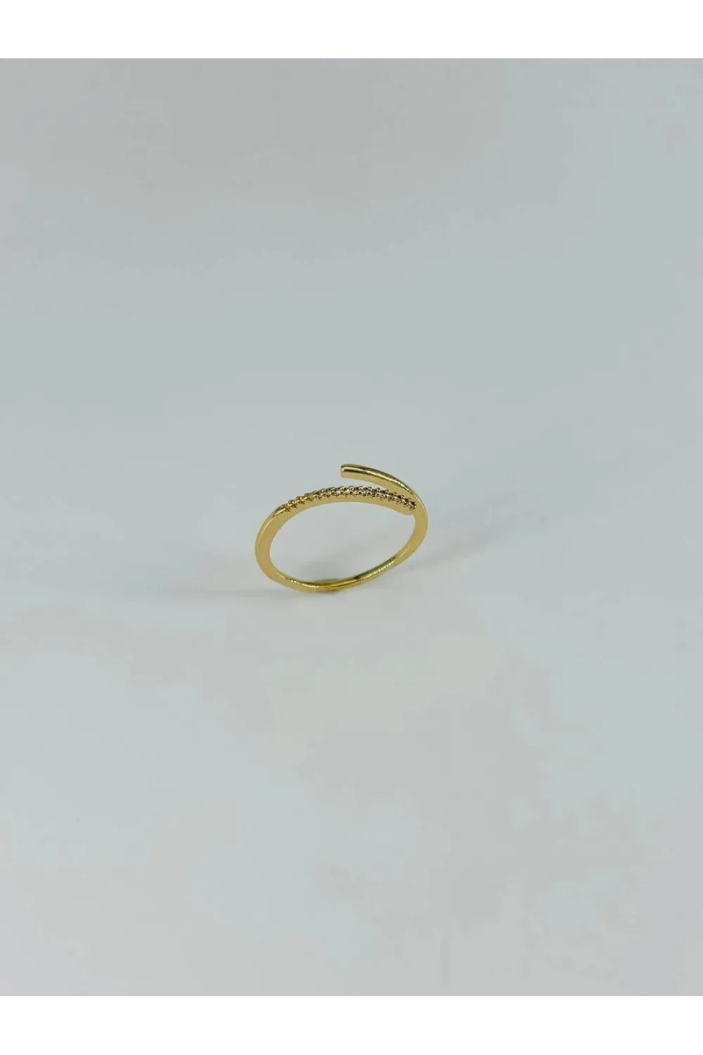 IEG - 14 K Gold Kaplama Zirkon Taşlı Yüzük
