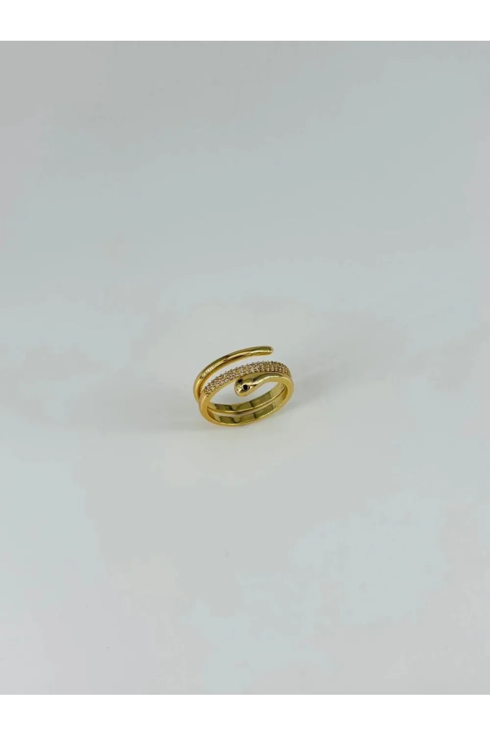 IEG - 14 K Gold Kaplama Zirkon Taşlı Yüzük