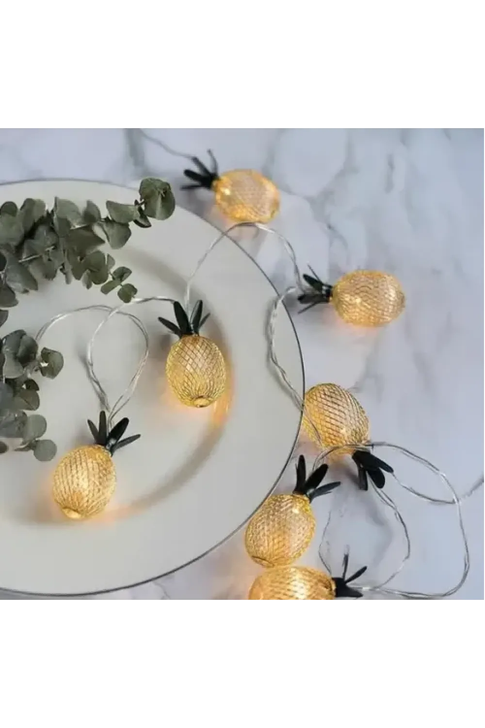 2 Metre 10 LED Pilli 2 Kademeli Ananas Led Işık