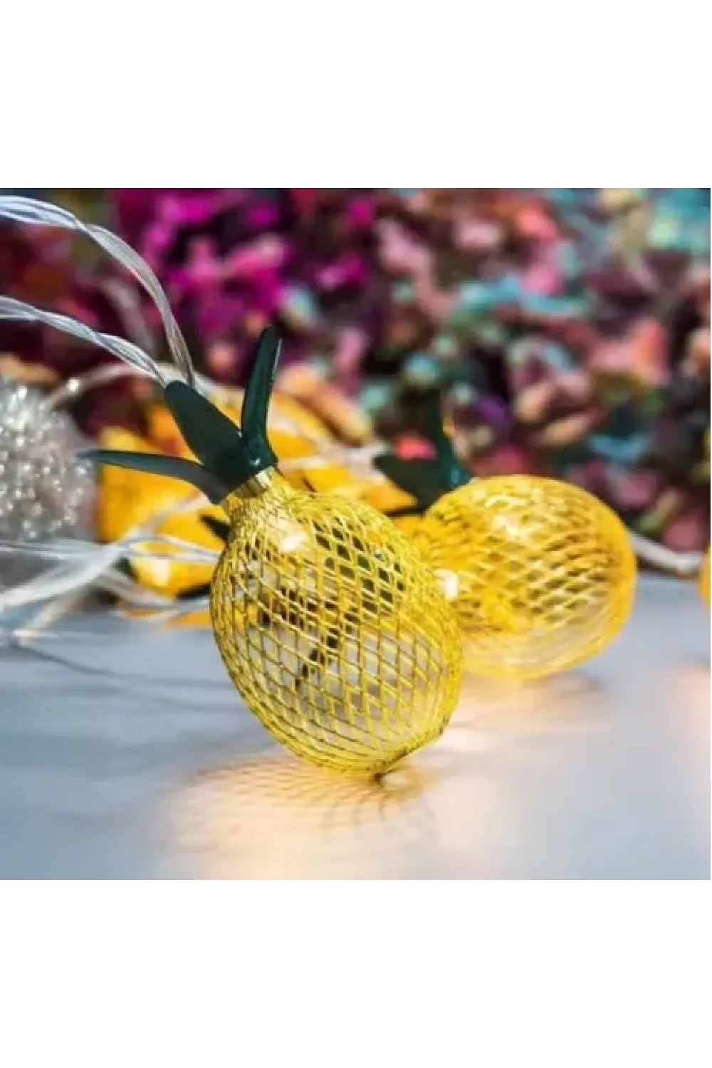 2 Metre 10 LED Pilli 2 Kademeli Ananas Led Işık