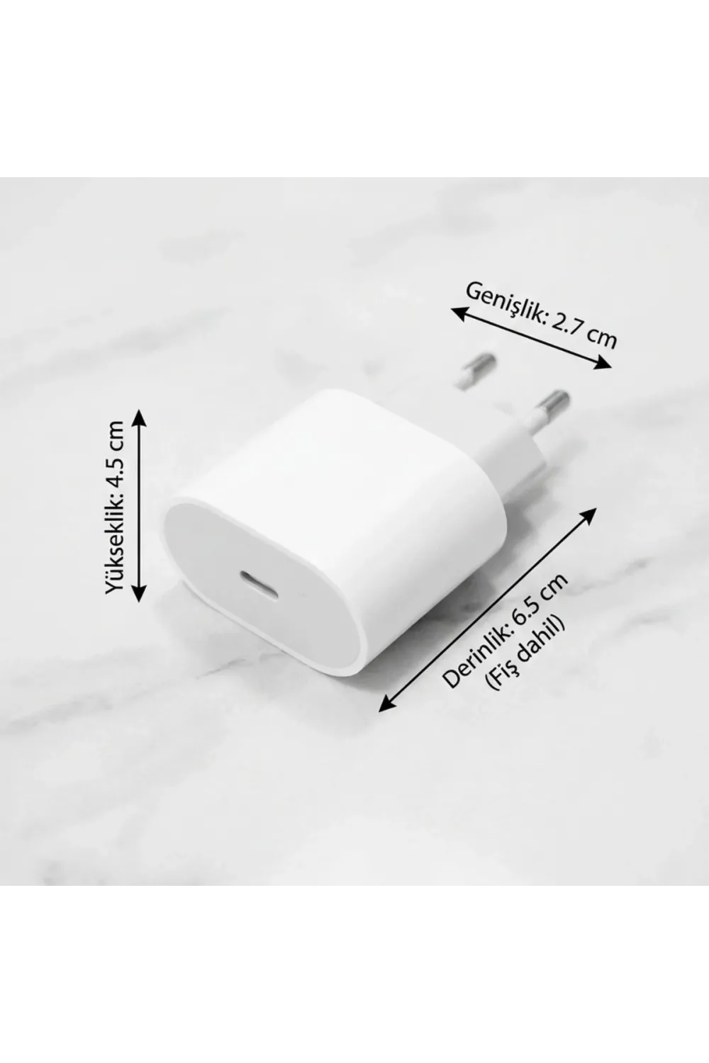 20W USB-C Hızlı Şarj Adaptörü – Power Delivery (PD) Destekli Güç Adaptörü, Güvenli Şarj Başlığı