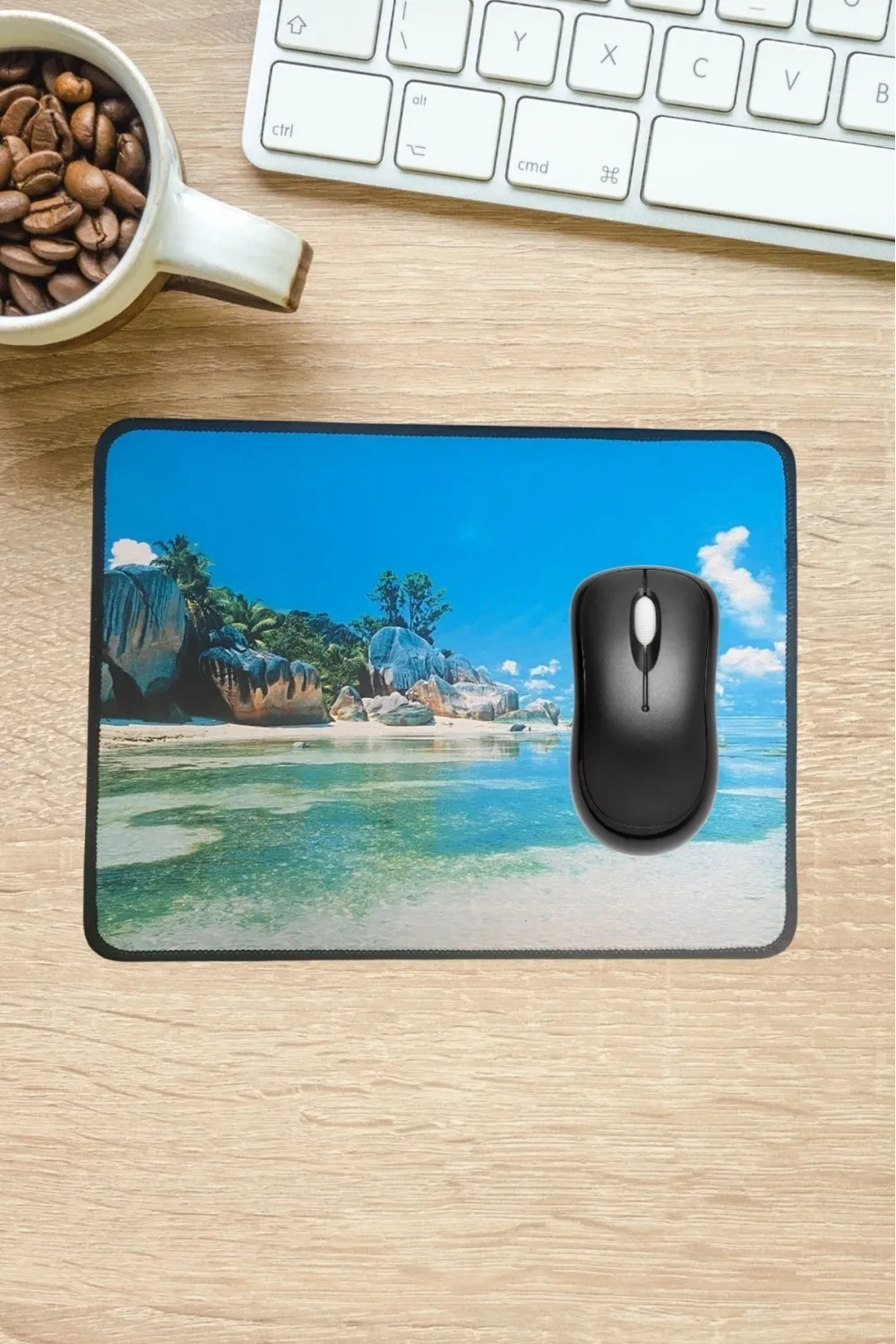 25x32 cm Küçük Boy Mouse Pad Manzara Ada