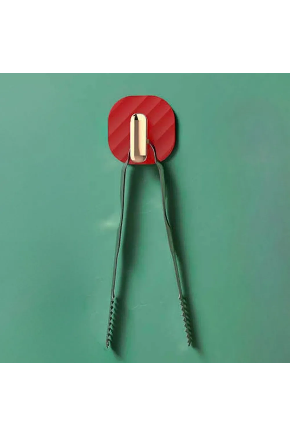 2li Yapışkanlı Retro Askılık Dolap Kapak Kulpu Kırmızı